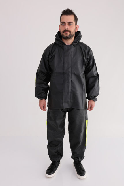 Motorcu Yağmurluk Takım Siyah